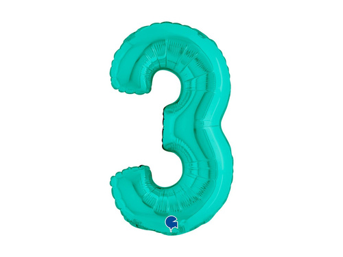Fólia lufi 3. számú türkizkék - 14" - 1 db.
