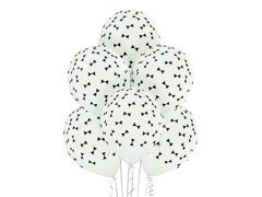 Latex léggömbök nyomtatott gombával - 12" - 6 db.