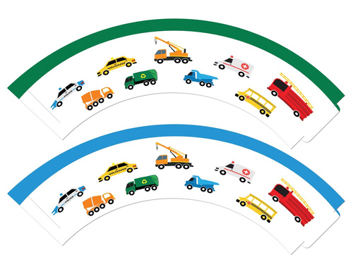 Cupcake liners Cars - 6 db.