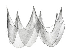 Fekete Halloween szövet - 72 x 980 cm - 1 db.