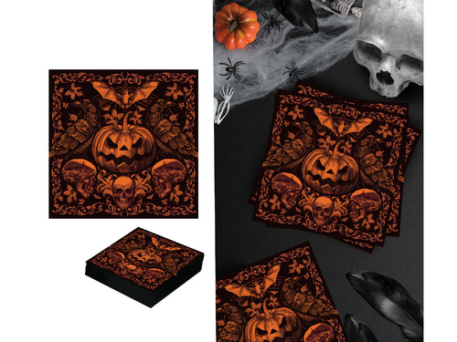 Kísérteties Halloween tök szalvéták - 33 cm - 20 db.