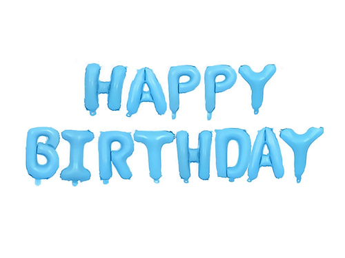 Boldog születésnapot fólialufi - kék