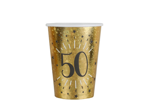 Papírpoharak 50. születésnapra 50 Sparkling - 250 ml - 10 db.