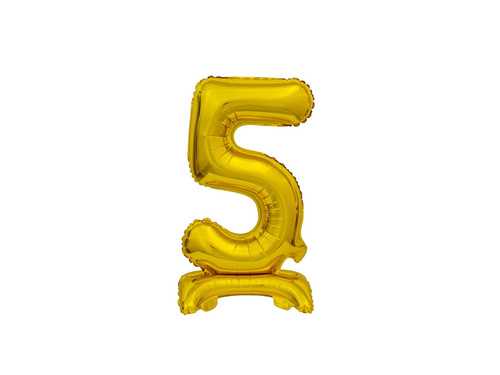 Fólia lufi álló 5 arany szám - 38 cm