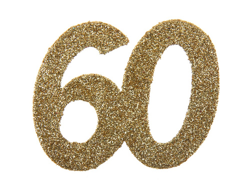 Glitteres asztali dekoráció szám 60 - 5 cm - 6 db.