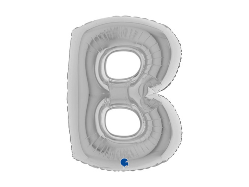 Fólia lufi B betű ezüst - 40" - 1 db.