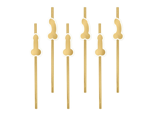 Szalmapéniszek leánybúcsúhoz arany - 8 db.