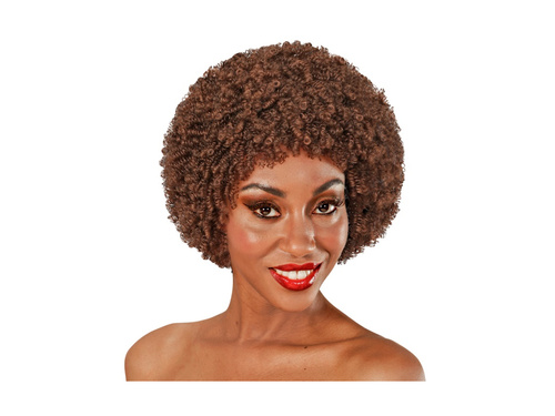 Barna afro diszkó paróka az 1970-es évekből.