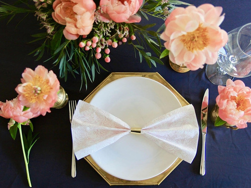 Arany papírszalvétatartó - 10 db.