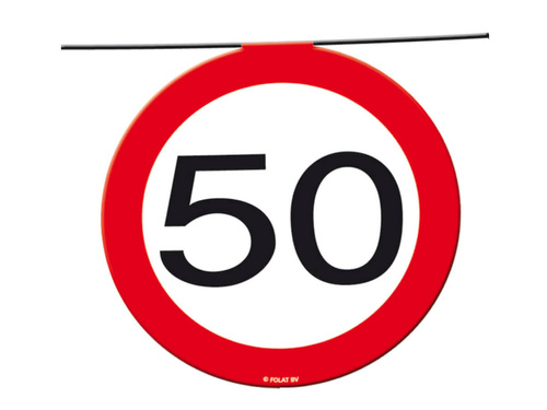 Zászló banner Tiltó tábla 50tka - 12 m - 1 db.