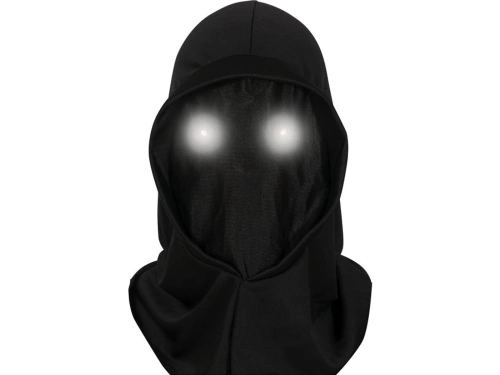 Fekete csuklya világító szemekkel - 1 db.