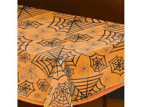 Fóliás terítő Pókhálók Halloweenre - 139 x 274 cm - 1 db.