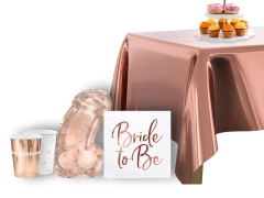 Asztalterítő szett + poharak + szalvéták + papírtányérok Same penis forever pink gold - 39 db.