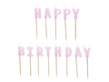 Boldog születésnapot feliratos piknik gyertyák - lila - 1 op.