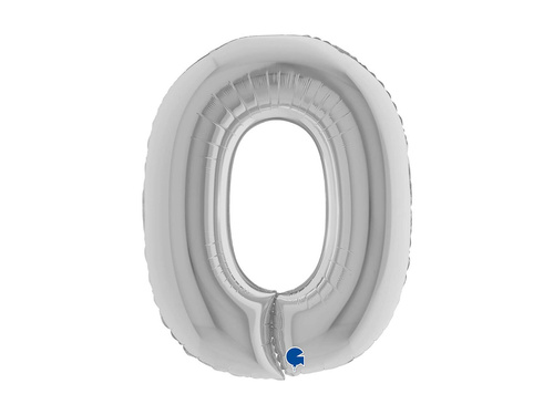 Fólia lufi O betű ezüst - 40" - 1 db.