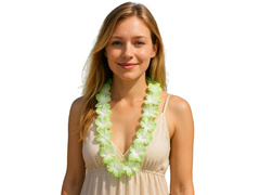 Hawaii zöld-fehér nyaklánc - 90 cm - 1 db.