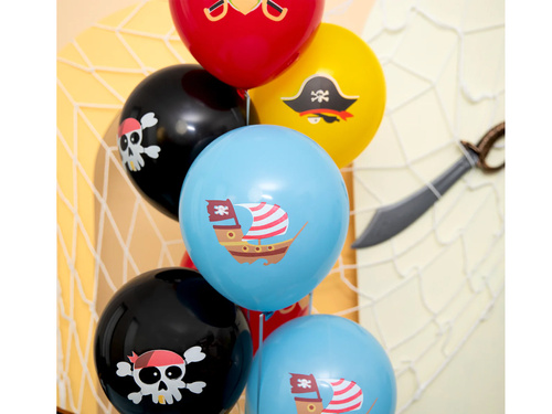 Kalózok latex lufi - 30 cm - 8 db.