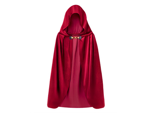 Csuklyás köpeny - bordó - 80 cm