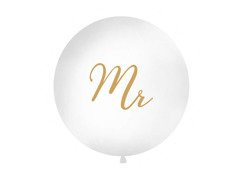 Óriás lufi Mr nyomtatással - 1 méter - 1 db.
