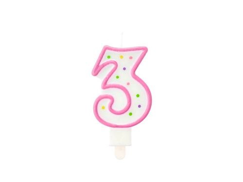 3 számjegyű gyertya pontokkal - 1 db.