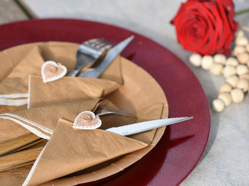 3 rétegű szalvéta 33 cm, barna - 20 db.