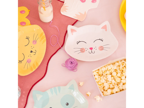 Papírtányérok Macskák - 20,5 x 15 cm - 6 db.