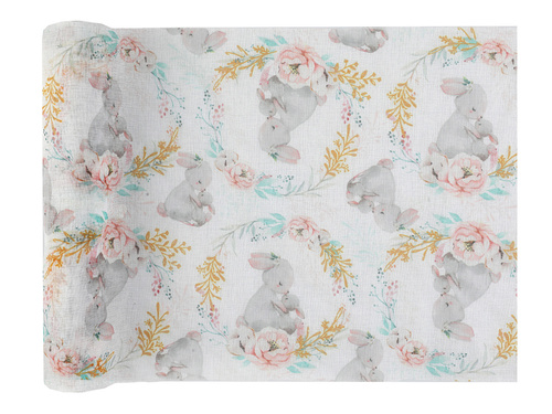 Asztali futó dekoráció Nyulak - 25 cm x 3 m - 1 db.