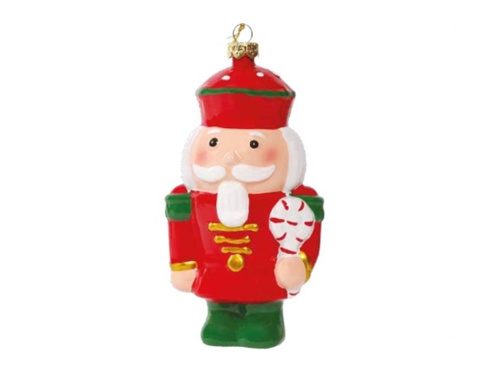 Karácsonyfa gömb Katona nyalókával - 13 cm - 1 db.