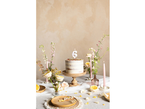 Hatos gyertya virágszirmokkal - 6 - 1 db.