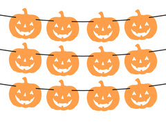 Halloween füzér - Tök - 500 cm