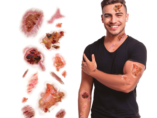 Halloween Scars lemosható tetoválások - 14 db.