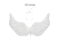 Angyalszárny készlet fehér 62 x 38 cm és Aureole