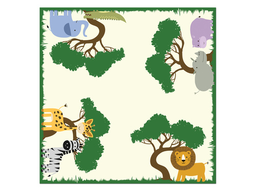 Szafari születésnapi szalvéták - 33 cm - 20 db.