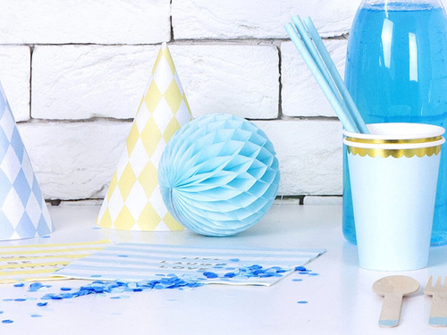 Kék gömb akasztós dekoráció - 10 cm - 1 db.