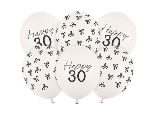Latex lufi készlet harmincadik születésnapra - 30 cm - 6 db.