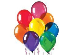 CRYSTALLIC léggömbök - közepes - vegyes színek - 25 db.