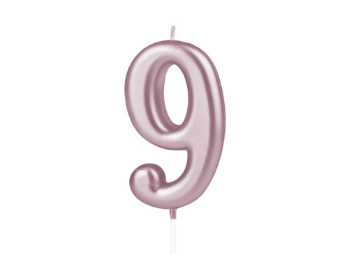 Rózsaarany számgyertya - 9 - kilenc