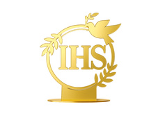 Arany IHS dekoráció - 1 db.