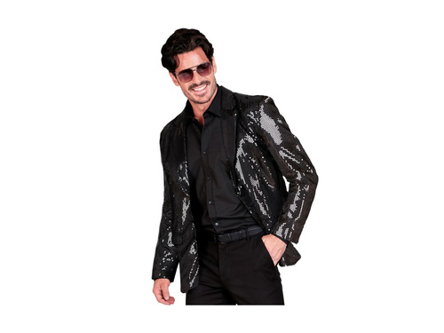 Party Fashion party kabát - fekete flitteres