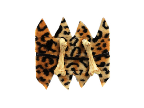 Csont és szőrme párduc karkötő