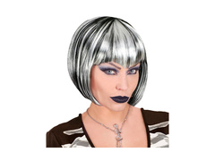 Fekete-fehér paróka Halloweenre