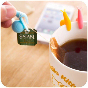 Teászacskó medálok Csigák - 6 db.