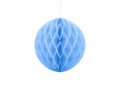 Világoskék gömb függő dekoráció - 20 cm - 1 db.