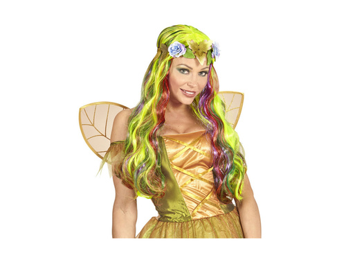 Flower Fairy paróka virágos fejpánttal