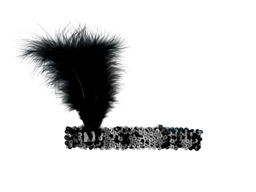 Retro tollas fejpánt fekete - 1 db.