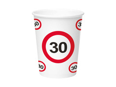 Papírpoharak a 30. születésnapra Ban jel - 250 ml - 8 db.