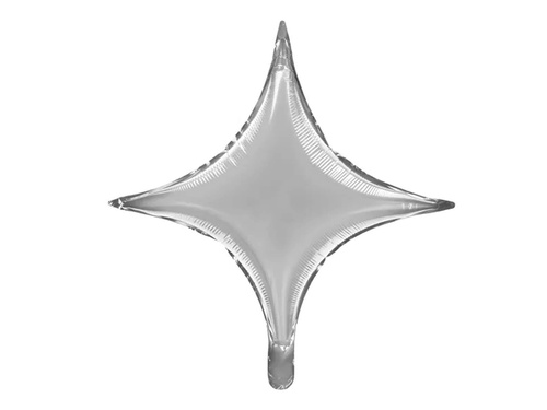 Ezüst csillag fólialufi - 42 cm - 1 db.