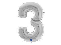 Fólia lufi 3 ezüst - 163 cm - 1 db.