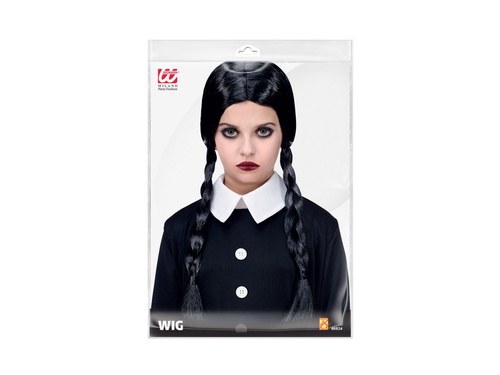 Fekete paróka copfokkal