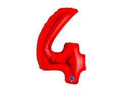 4-es számú piros fólialufi - 14" - 1 db.